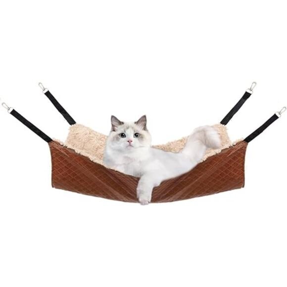 Cat Hammock Bed, Medium Reversible Pet Cage Hammock Hanging Soft Pet Bed - Picture 7 of 7
